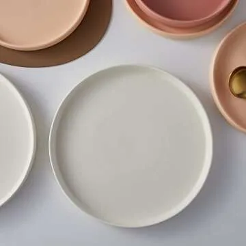 Stone & Lain Stella Salad Plate 6-Piece Set - Elegant Porcelain Dinnerware