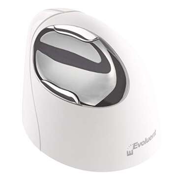 Evoluent VerticalMouse (The Original Brand Since 2002) VM4RB White Regular Size Right Hand Ergonomic Mouse for Mac only with Bluetooth Connection (NO USB Adapter) for Mac OS (Regular Size.)