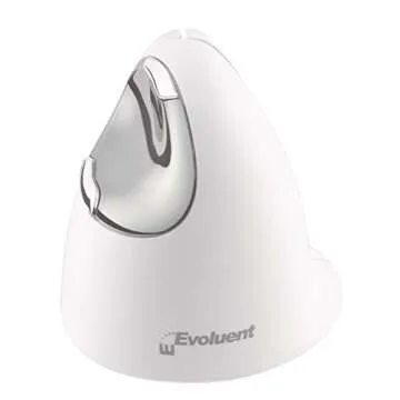 Evoluent VerticalMouse (The Original Brand Since 2002) VM4RB White Regular Size Right Hand Ergonomic Mouse for Mac only with Bluetooth Connection (NO USB Adapter) for Mac OS (Regular Size.)