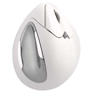Evoluent VerticalMouse (The Original Brand Since 2002) VM4RB White Regular Size Right Hand Ergonomic Mouse for Mac only with Bluetooth Connection (NO USB Adapter) for Mac OS (Regular Size.)