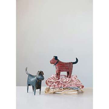 Stylish Creative Co-Op Cotton Striped Ruffle Tea Towels