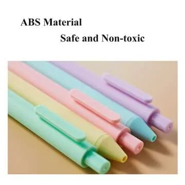 DRPHKTT 10 Pack Retractable Gel Pens, Black Ink, Cute Pens, Pastel Pens Barrel, Macaron Style Smooth Writing Pens, Fine Point, 0.5mm (Macaron)