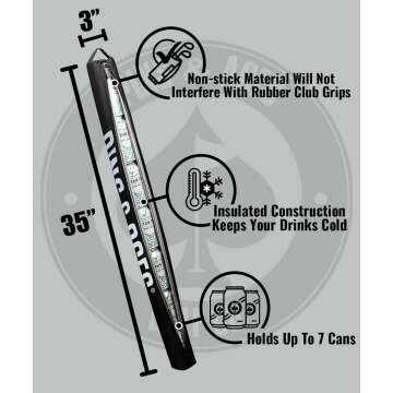 7-Can Insulated Cooler Sleeve for Golf Bags