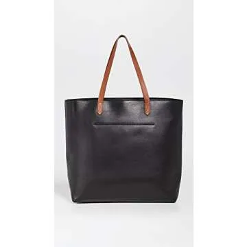 Madewell Women's Zipper Transport Tote, True Black Brown, One Size