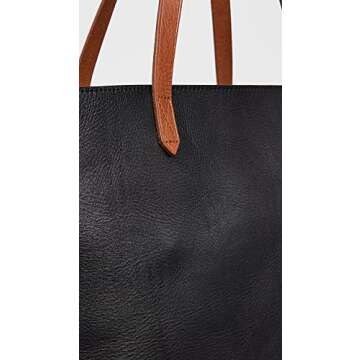 Madewell Women's Zipper Transport Tote, True Black Brown, One Size