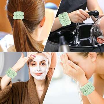 Dorbetar Wrist Bands for Washing Face - Pack of 2