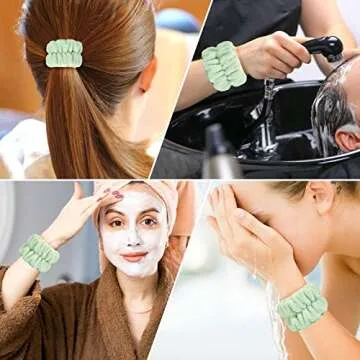 Dorbetar Wrist Bands for Washing Face - Pack of 2