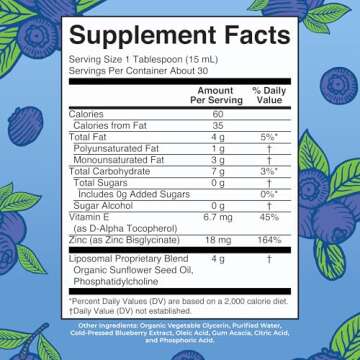 MaryRuth Organics Nutritional Supplement | Liposomal Liquid Zinc Supplement with Vitamin E | Overall...