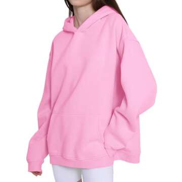 Dnzzs Acid Wash Hoodie for Womens Hoodies Pullover Oversized Women's Fashion Pink Hoodies & Sweatshirts Vintage Hoodie Heavyweight