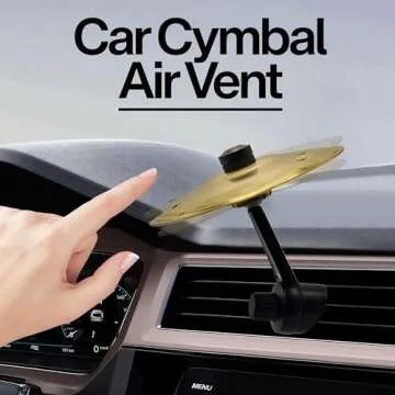 Ainovi Car Cymbal Air Vent – Clip-On Mini Crash Cymbal for Car Vent | Portable Universal Drum Cymb...