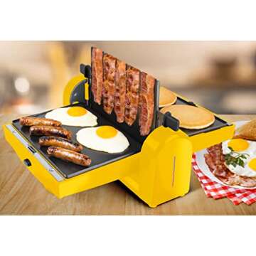 Nostalgia Oscar Mayer Nonstick Electric Bacon Press & Griddle, Cooks 6 Pieces of Bacon, Perfect For Eggs, Bacon, Sausage, Pancakes, Hashbrowns