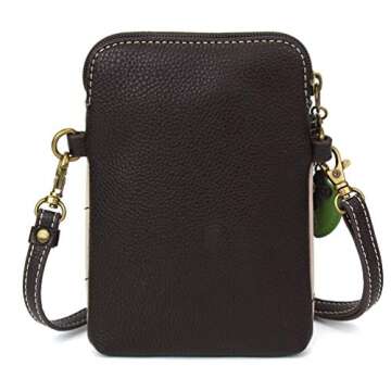CHALA Cell Phone Crossbody Purse-Women PU Leather/Canvas Multicolor Handbag with Adjustable Strap - ...
