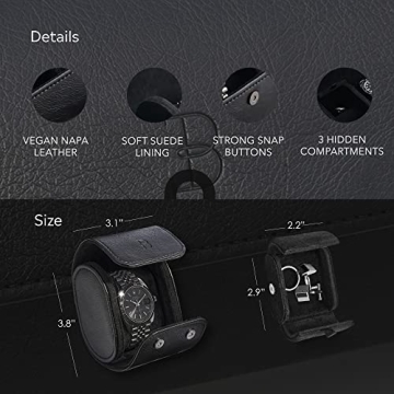 Stylish Leather Watch Roll Travel Case for Any Occasion