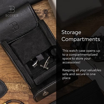 Stylish Leather Watch Roll Travel Case for Any Occasion