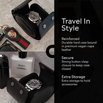 Stylish Leather Watch Roll Travel Case for Any Occasion