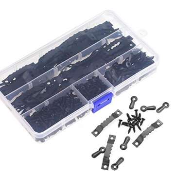 Powlankou 200 Pieces Picture Hangers Kit, Including 100 Pieces Sawtooth Picture Frame Hanging Hanger...