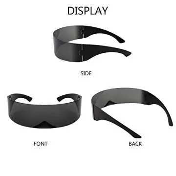 FEISEDY Futuristic Cyber Visor Sunglasses for All