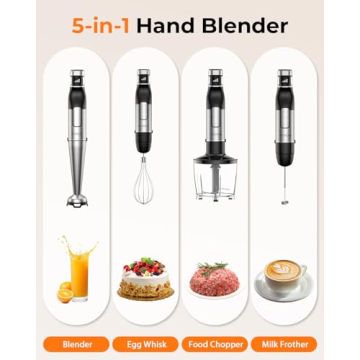 KOIOS 5-in-1 Immersion Blender for Perfect Kitchen Prep
