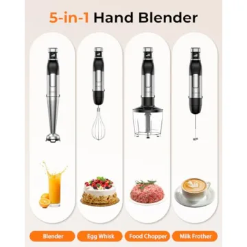 KOIOS 5-in-1 Immersion Blender for Perfect Kitchen Prep