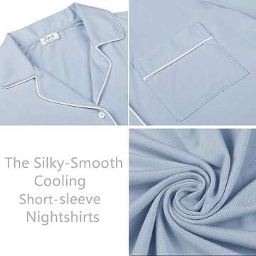 Soft Bamboo Viscose Nightshirts for Women | Cherrydew Nightgown