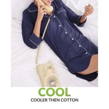 Soft Bamboo Viscose Nightshirts for Women | Cherrydew Nightgown