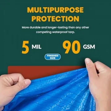 Large Heavy Duty Waterproof Tarp for Indoor and Outdoor Use