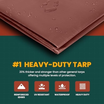 Large Heavy Duty Waterproof Tarp for Indoor and Outdoor Use