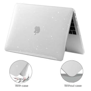 EooCoo Case Compatible with MacBook Pro 14 inch 2025 2024-2021 M4 M3 M2 M1 Pro Max Chip, Hard Shell Cases with Keyboard Cover, Screen Protector - Sparkly Clear