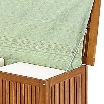 Outdoor Storage Box 65 Gallon with Hinged Lid for Patios