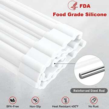 MERRYBOX Roll Up Dish Drying Rack for Space Saving