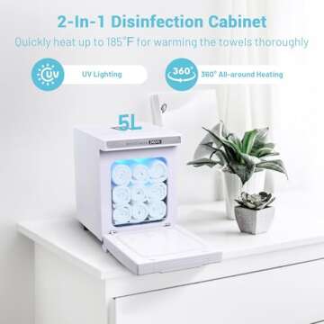Compact ZeHuoGe 5L Towel Warmer Hot Cabinet for Beauty