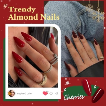 KQueenest Red Press on Nails for Flawless Manicure