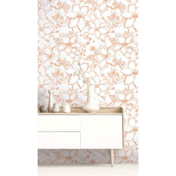 NextWall Linework Floral Wallpaper for Easy Home Updates