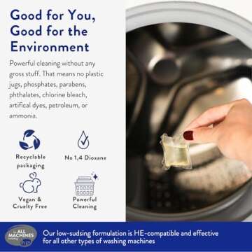 Clean People Fragrance Free Laundry Detergent Pods - Hypoallergenic, 32 Pack