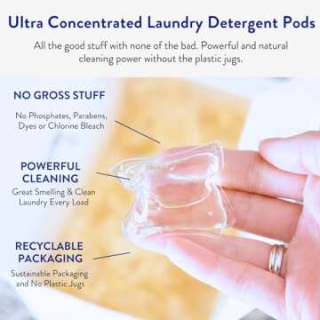 Fragrance Free Hypoallergenic Laundry Pods - Eco-Friendly Detergent