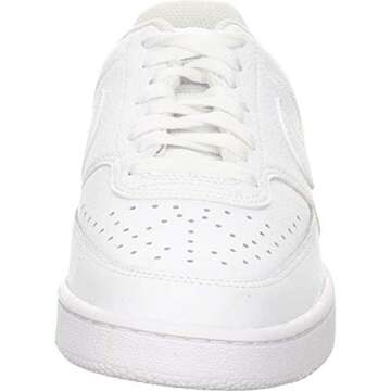 Nike Women's Court Vision Low Sneaker, White/White-White, 9 Regular US