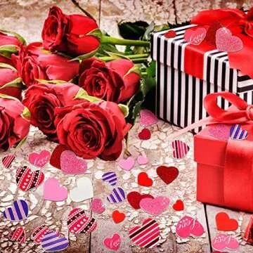 Zonon 400 Pieces Heart Foam Stickers for Crafts