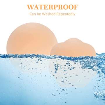 FJYQOP 8 Pairs Nipple Covers for Women, Silicone Reusable Pasties Adhesive Invisible Nippleless Cove...