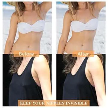 FJYQOP 8 Pairs Nipple Covers for Women, Silicone Reusable Pasties Adhesive Invisible Nippleless Covers Sticky Breast Petal Nude