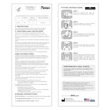 AccuMed BNX N95 Mask Black NIOSH Certified MADE IN USA Particulate Respirator Protective Face Mask (20-Pack, Approval Number TC-84A-9315 / Model H95B) Black