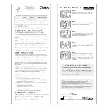 AccuMed BNX N95 Mask Black NIOSH Certified MADE IN USA Particulate Respirator Protective Face Mask (20-Pack, Approval Number TC-84A-9315 / Model H95B) Black