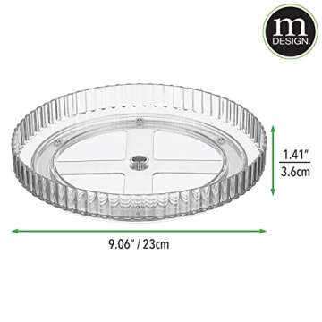 mDesign Fluted Lazy Susan Turntable for Effortless Organization