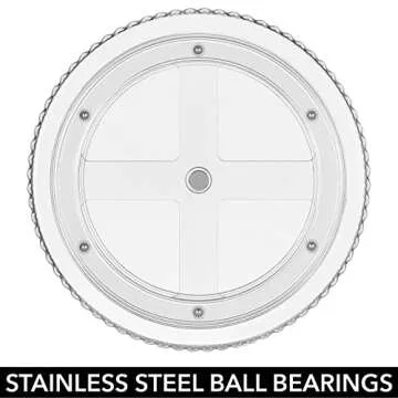 mDesign Fluted Lazy Susan Turntable for Effortless Organization