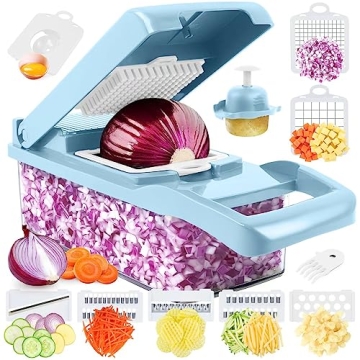 MAIPOR Vegetable Chopper Pro, Multifunctional 13 in 1 Food Chopper, Kitchen Vegetable Slicer Dicer C...