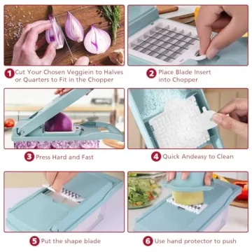 MAIPOR Vegetable Chopper Pro 13-in-1 with 8 Blades