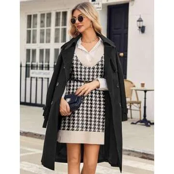 Zeagoo Women's Oversized Sweater Vest Dress V Neck Knit Pullover Sweater Vest Sleeveless Sweater Loose Casual Vest Dress