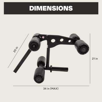 Inspire Fitness Leg Curl/Extension Bench Attachment - Leg Extension Home Gym Attachment - Leg Extension Attachment with Built in Weight Horn