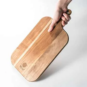 BILL.F Acacia Wood Cutting Board for Charcuterie and More