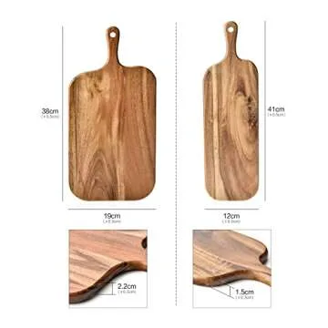 BILL.F Acacia Wood Cutting Board for Charcuterie and More