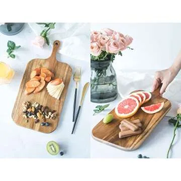 BILL.F Acacia Wood Cutting Board for Charcuterie and More